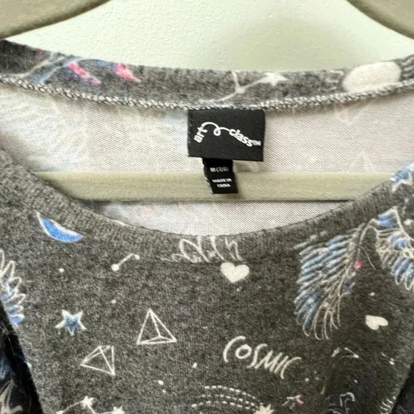 Art class gray cosmic sweatshirt long sleeve top stars Pegasus medium 7/8 - Picture 4 of 10